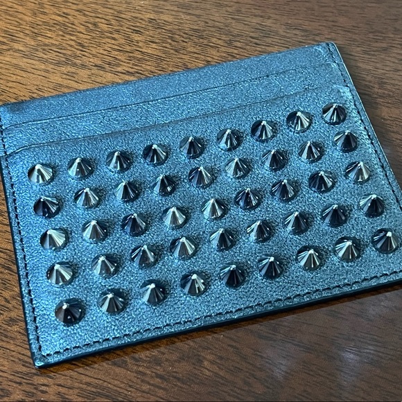 Christian Louboutin gunmetal card holder. - Picture 2 of 8